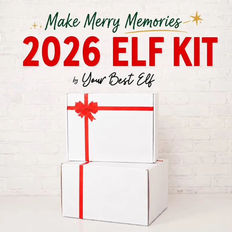 2026 24-Day Christmas Elf Adventure Kit – Festive Props, Outfits, Games, Keepsakes, QR Code & Wish List Gifts