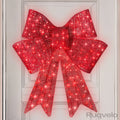Large Pre-Lit Christmas Bow with LED Lights, 8 Lighting Modes, Hanging Hook, Outdoor Holiday Decoration