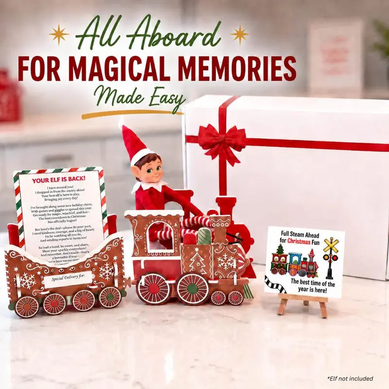 2026 24-Day Christmas Elf Adventure Kit – Festive Props, Outfits, Games, Keepsakes, QR Code & Wish List Gifts