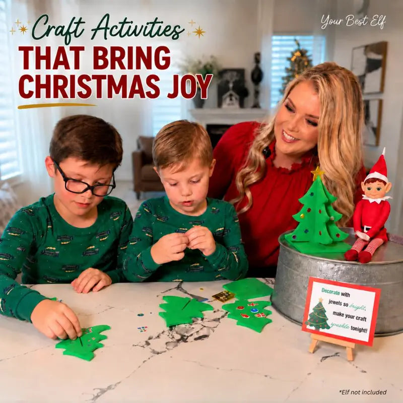 2026 24-Day Christmas Elf Adventure Kit – Festive Props, Outfits, Games, Keepsakes, QR Code & Wish List Gifts