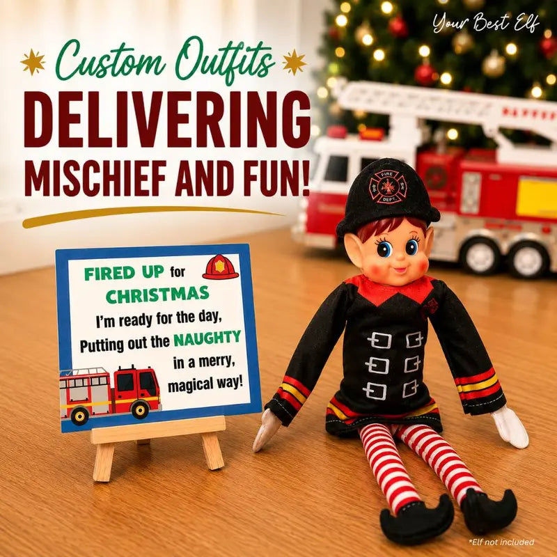 2026 24-Day Christmas Elf Adventure Kit – Festive Props, Outfits, Games, Keepsakes, QR Code & Wish List Gifts