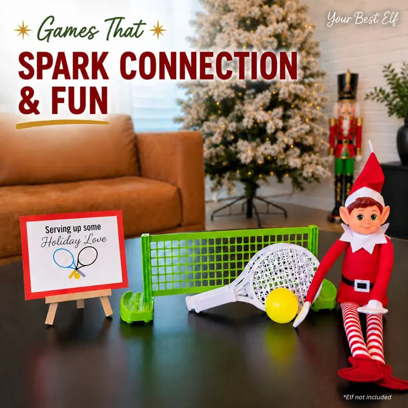 2026 24-Day Christmas Elf Adventure Kit – Festive Props, Outfits, Games, Keepsakes, QR Code & Wish List Gifts