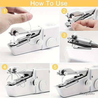 Portable Handheld Sewing Machine, Compact Mini Sewing Machine for Quick Clothing & Fabric Repairs, Battery Powered, Lightweight Sewing Tool for Home & Travel