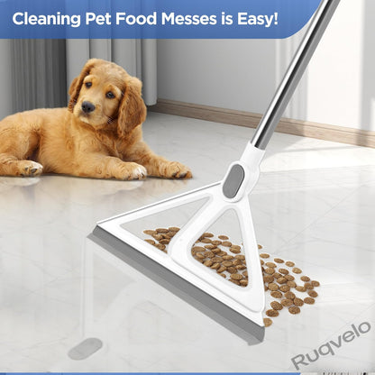 Multifunction Magic Broom, TPR Floor Squeegee for Wet & Dry Cleaning, Extendable 54-Inch Handle, Portable Floor & Glass Cleaner for Home