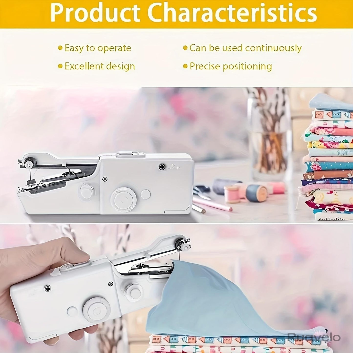 Portable Handheld Sewing Machine, Compact Mini Sewing Machine for Quick Clothing & Fabric Repairs, Battery Powered, Lightweight Sewing Tool for Home & Travel