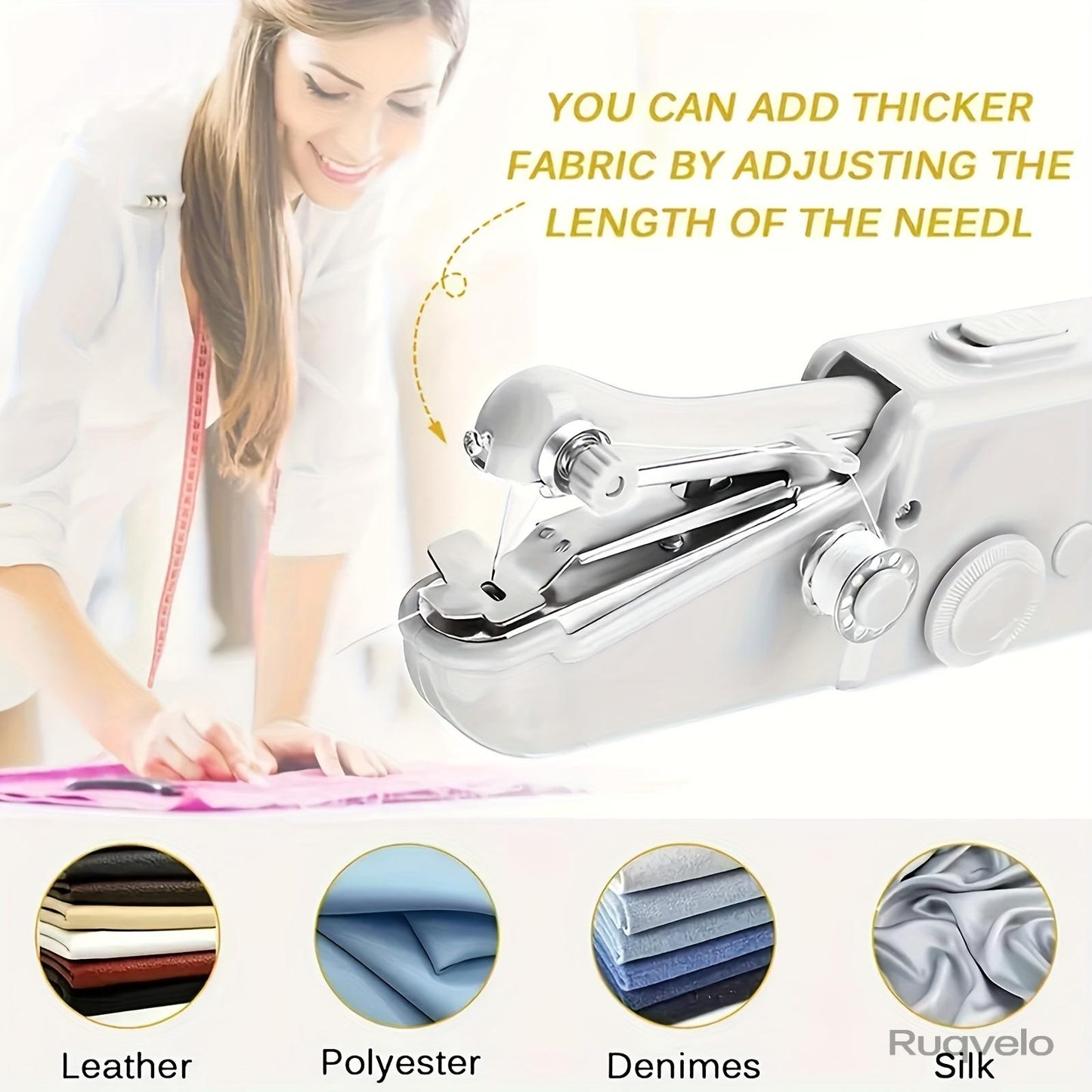 Portable Handheld Sewing Machine, Compact Mini Sewing Machine for Quick Clothing & Fabric Repairs, Battery Powered, Lightweight Sewing Tool for Home & Travel