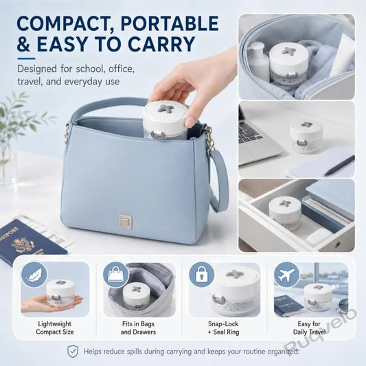 3-in-1 Retainer Cleaning Case with Mirror & Cleaning Brush, Portable Dental Appliance Bath with Rinse Basket, Compact Oral Care Tumbler for Travel & Daily Use
