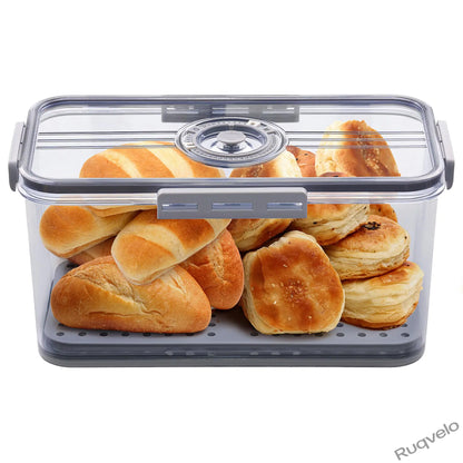 7.45L Bread Box for Kitchen Countertop, Sealed Bread Keeper with Lid & Date Marker, Large Food Storage Container for Bread, Toast, Bagels, Cookies & Donuts