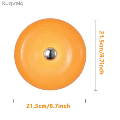 Acrylic Orange Donut Wall Light, Plug-In Swing Arm Sconce with Warm LED RGB Glow, Retro Modern Mood Lighting for Bedroom, Living Room, Hallway & Room Decor