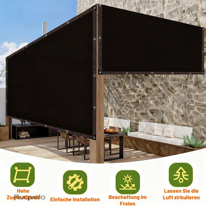 90% Blackout Shade Cloth, 10 x 13 FT UV-Resistant Sun Shade Net with Reinforced Grommets, Outdoor Cover for Patio, Garden, Camping & Greenhouse