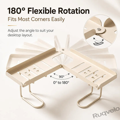 Foldable Over-the-Sink Shelf Organizer, No-Drill Adjustable Storage Rack with Legs for Kitchen & Bathroom, Space-Saving Countertop Caddy, Easy-Drain Design
