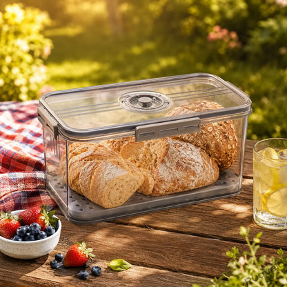 7.45L Bread Box for Kitchen Countertop, Sealed Bread Keeper with Lid & Date Marker, Large Food Storage Container for Bread, Toast, Bagels, Cookies & Donuts