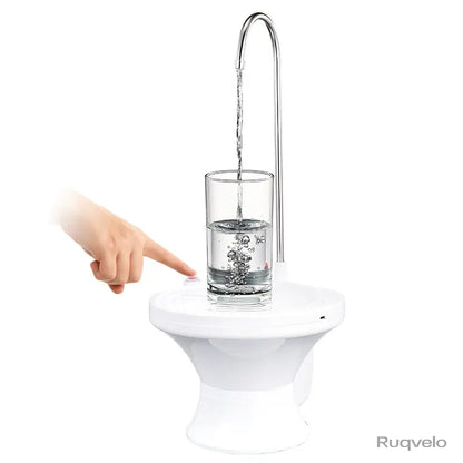 Portable Electric Water Bottle Pump, Automatic USB Rechargeable Water Dispenser, Lightweight Desktop Water Pump with One-Touch Operation for Home, Kitchen & Office