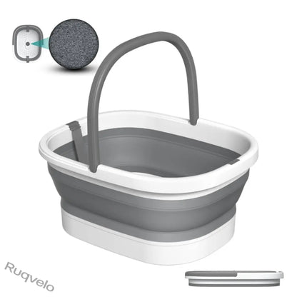 Collapsible Foot Soaking Tub with 138 Acupressure Nodes & Pumice Stone, Portable Foot Bath Basin for Relaxing Soaks, Foot Care & Pedicure at Home
