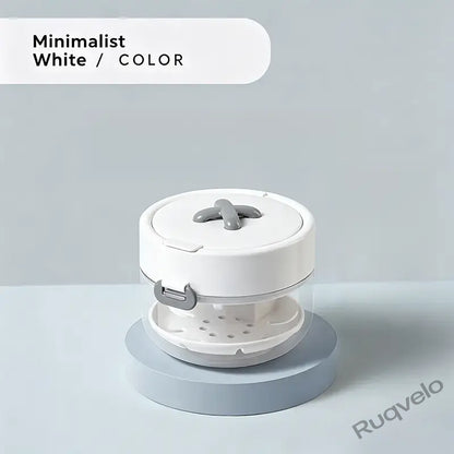3-in-1 Retainer Cleaning Case with Mirror & Cleaning Brush, Portable Dental Appliance Bath with Rinse Basket, Compact Oral Care Tumbler for Travel & Daily Use