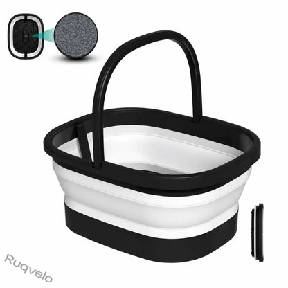 Collapsible Foot Soaking Tub with 138 Acupressure Nodes & Pumice Stone, Portable Foot Bath Basin for Relaxing Soaks, Foot Care & Pedicure at Home