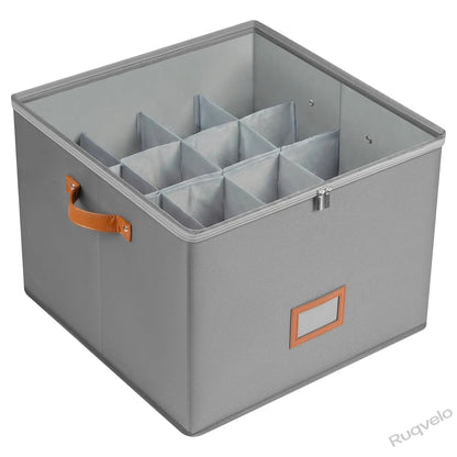 Shoe Storage Organizer for Closet, Foldable Fabric Shoe Boxes with Clear Covers, Dustproof Design, Adjustable Dividers, Space-Saving Storage Bins for Bedroom, Dorm & Home