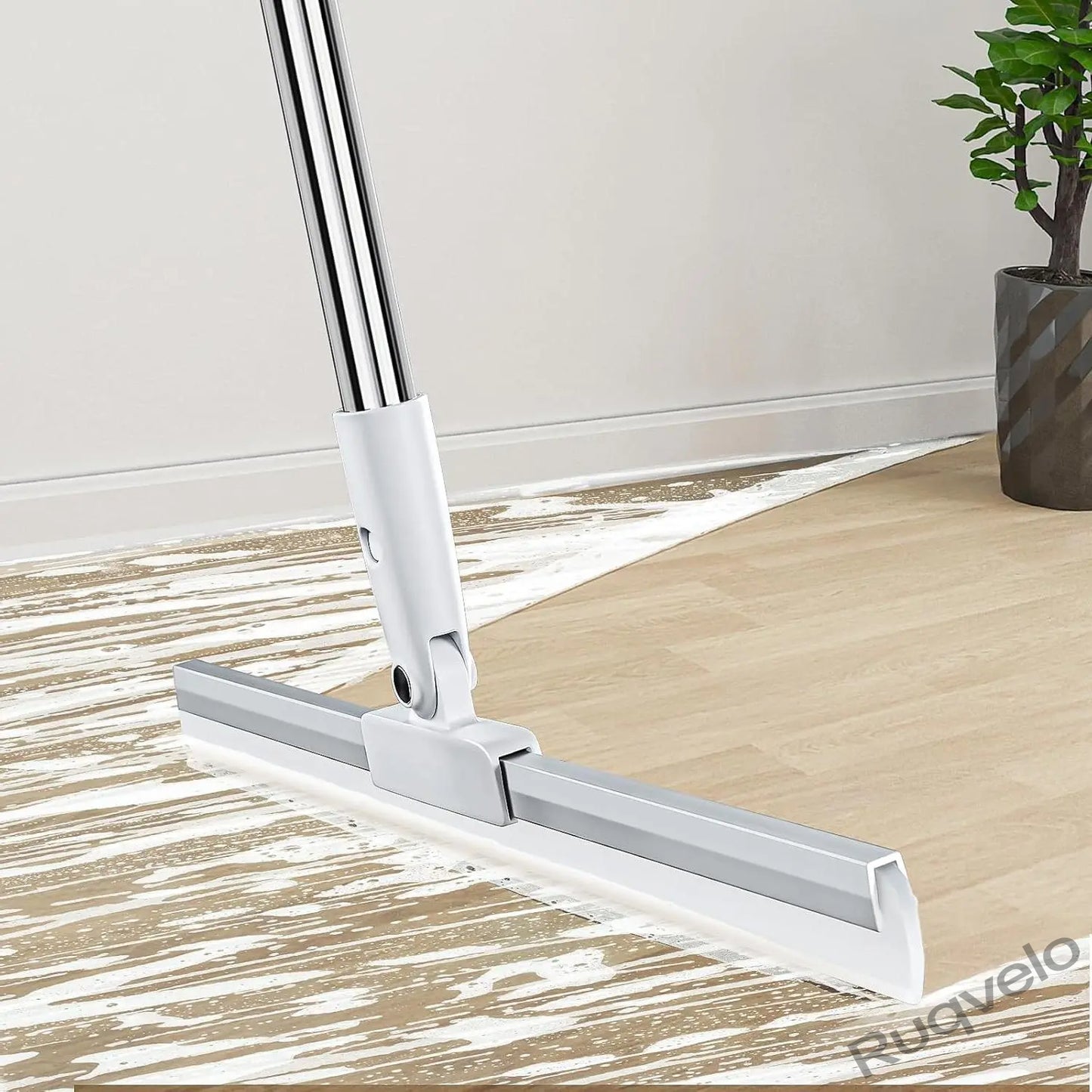 Multifunction Magic Broom, TPR Floor Squeegee for Wet & Dry Cleaning, Extendable 54-Inch Handle, Portable Floor & Glass Cleaner for Home