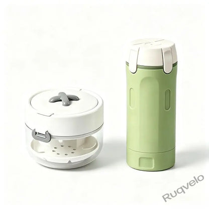 3-in-1 Retainer Cleaning Case with Mirror & Cleaning Brush, Portable Dental Appliance Bath with Rinse Basket, Compact Oral Care Tumbler for Travel & Daily Use